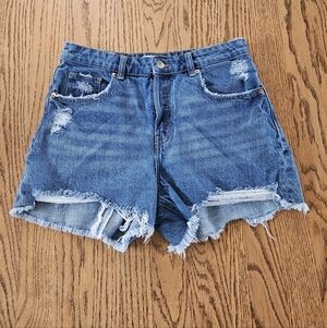 Distressed Blue Denim Shorts H&M Size 8